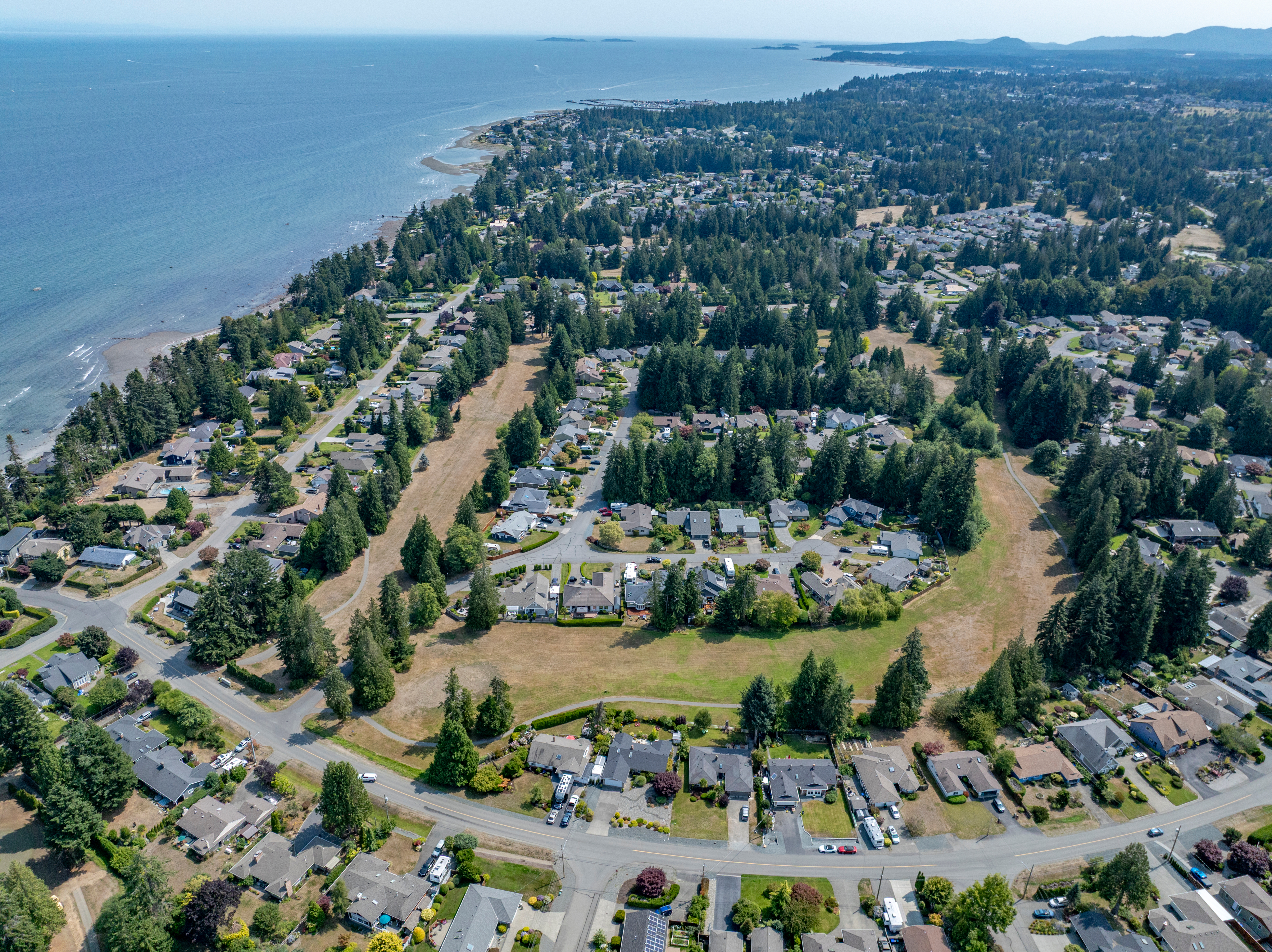 photo: aerial view of the coastline and Eaglecrest lands